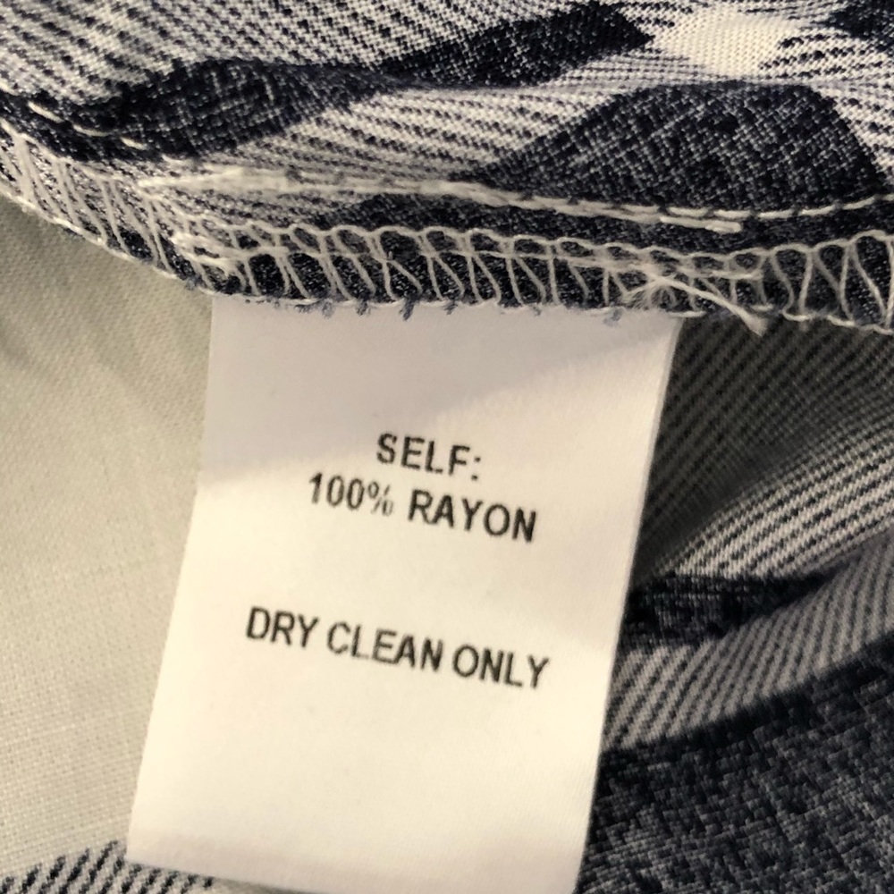 Lulu’s Weekend Game Navy Plaid Shirt Dress S - Picture 9 of 10
